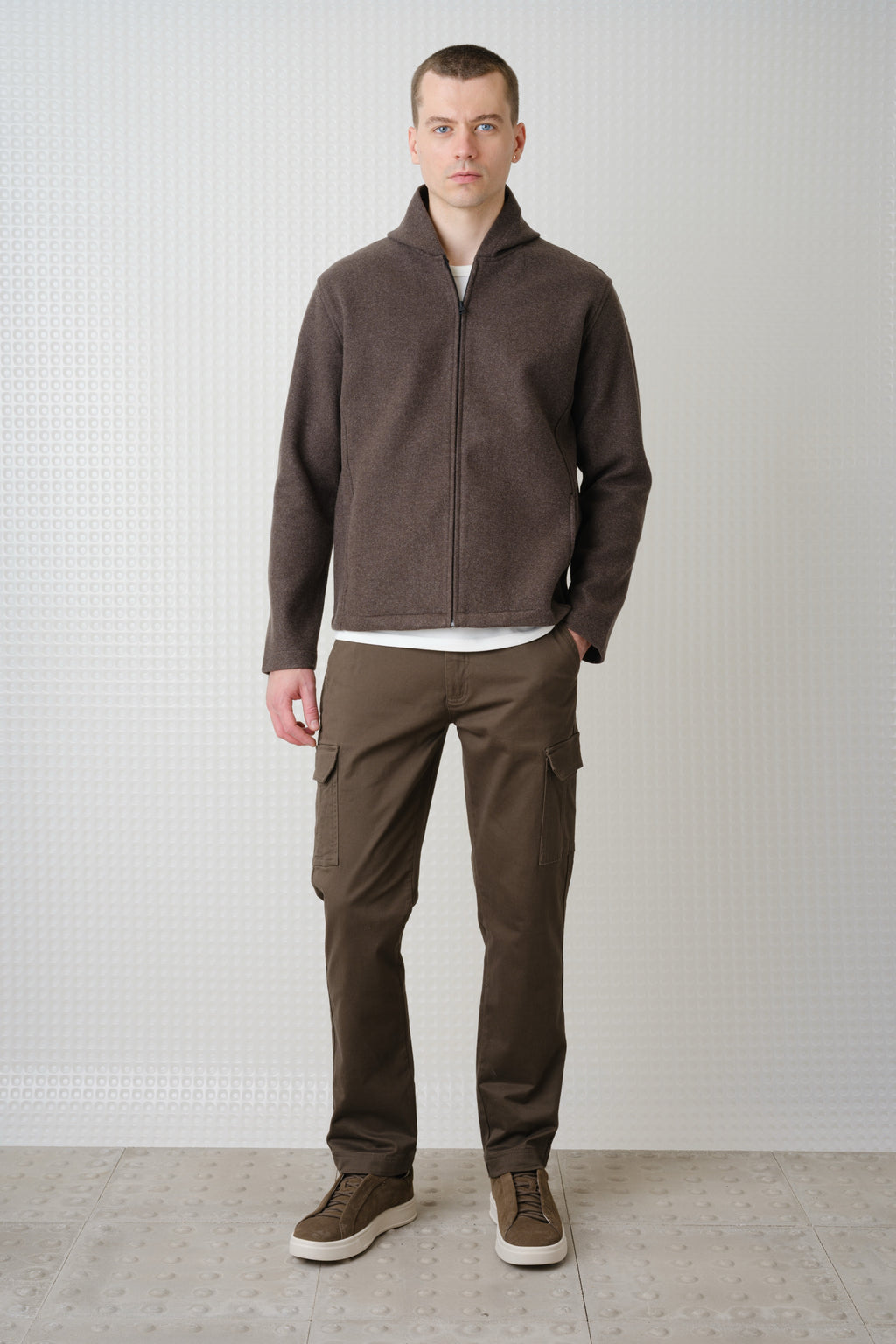 Lark - Hooded Zip Through Sweatshirt - Mink