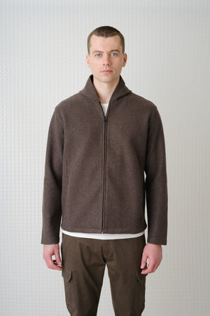 Lark - Hooded Zip Through Sweatshirt - Mink
