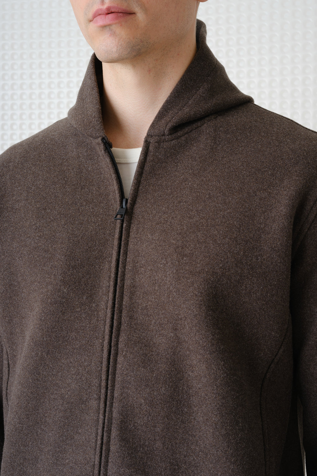 Lark - Hooded Zip Through Sweatshirt - Mink