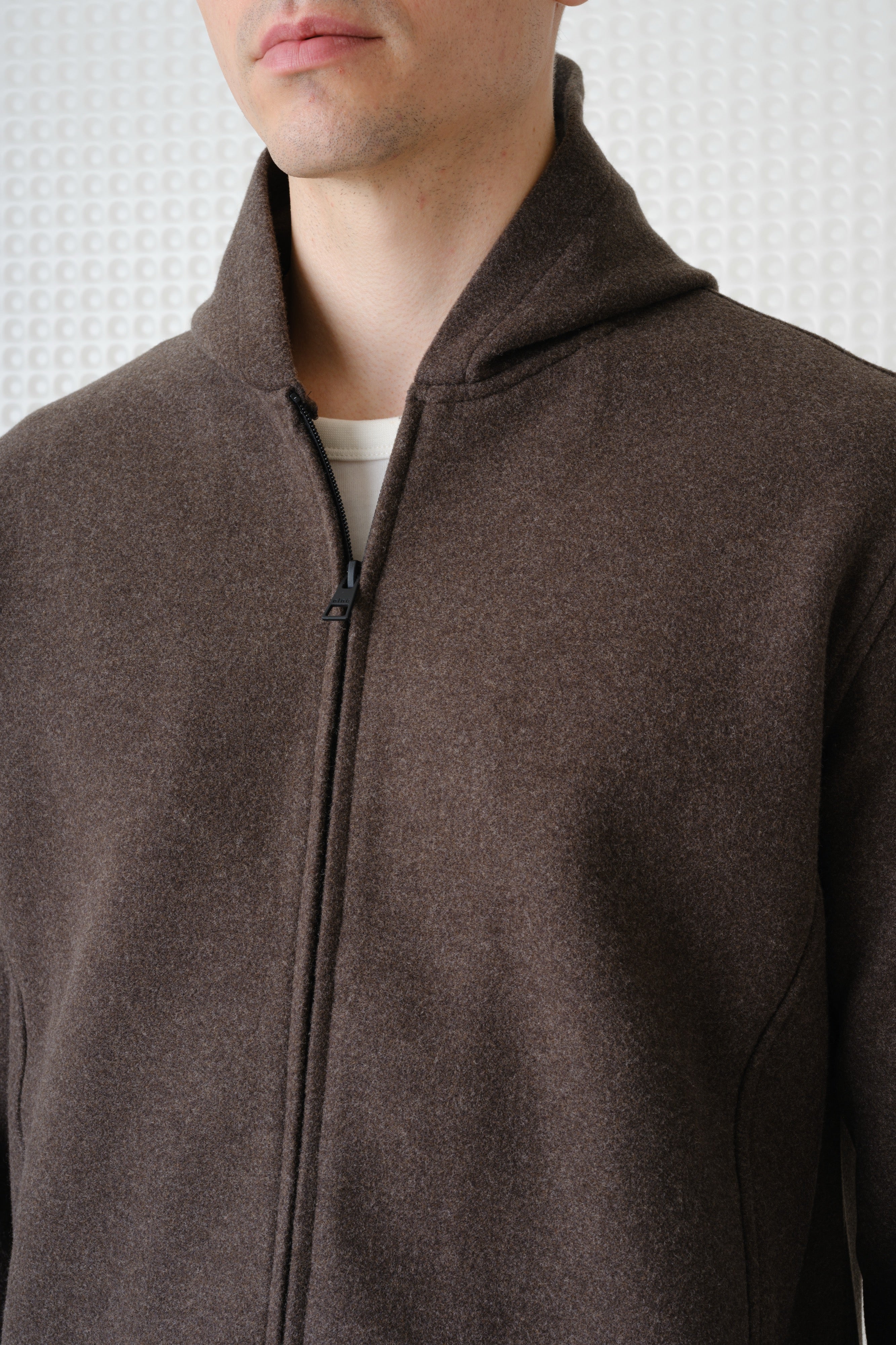 Lark - Hooded Zip Through Sweatshirt - Mink