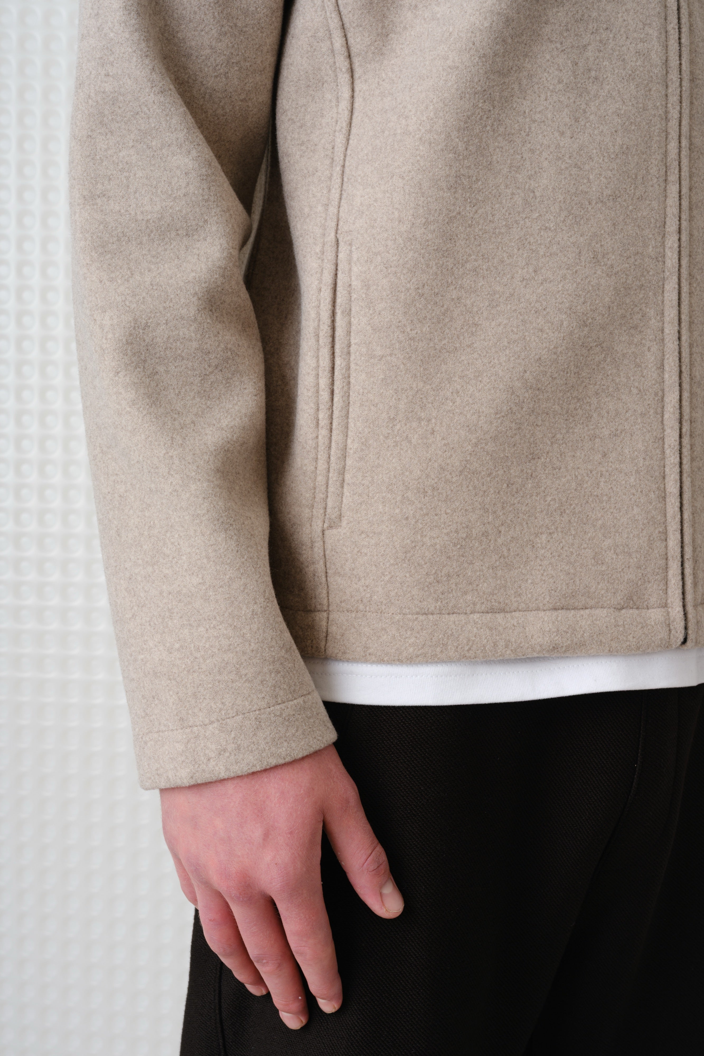 Lark - Hooded Zip Through Sweatshirt - Cloud