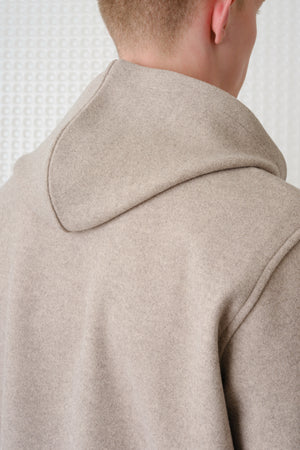 Lark - Hooded Zip Through Sweatshirt - Cloud