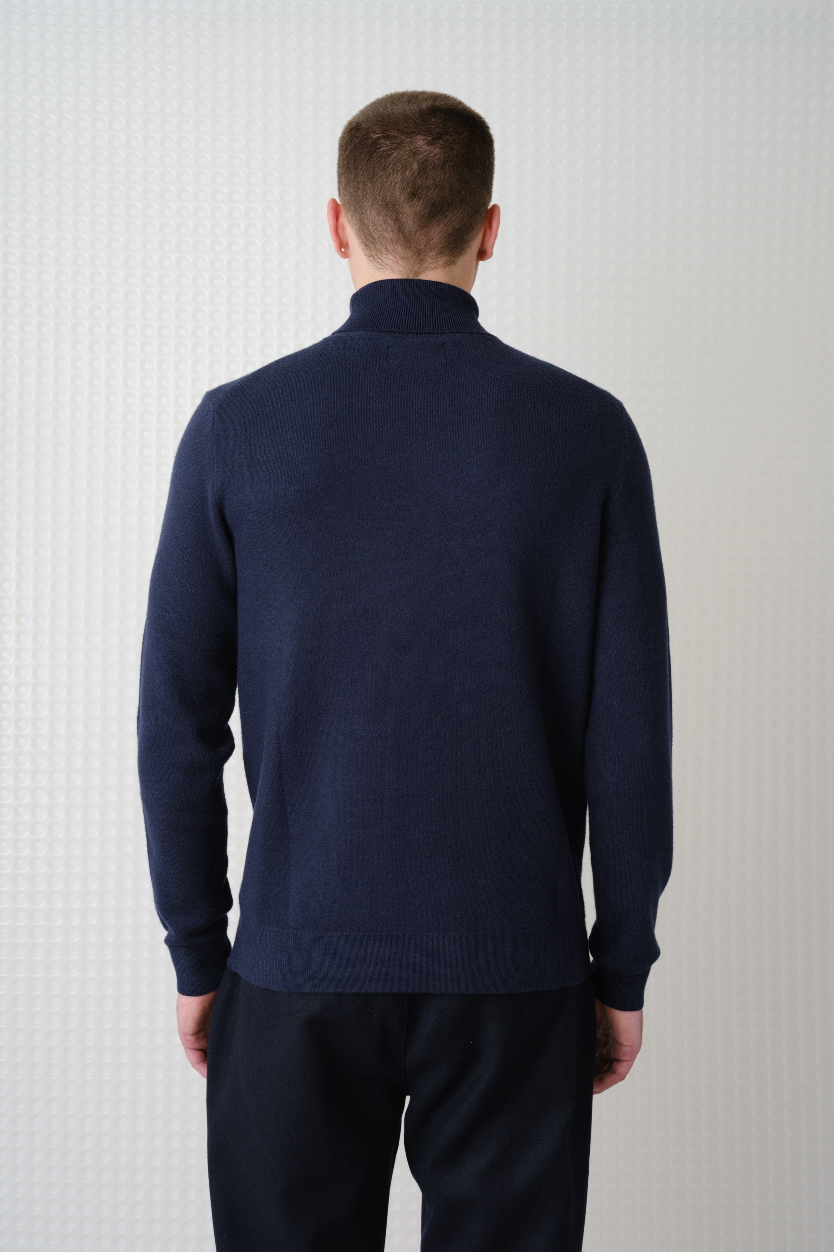 Maltro - Roll Neck Knit - Navy
