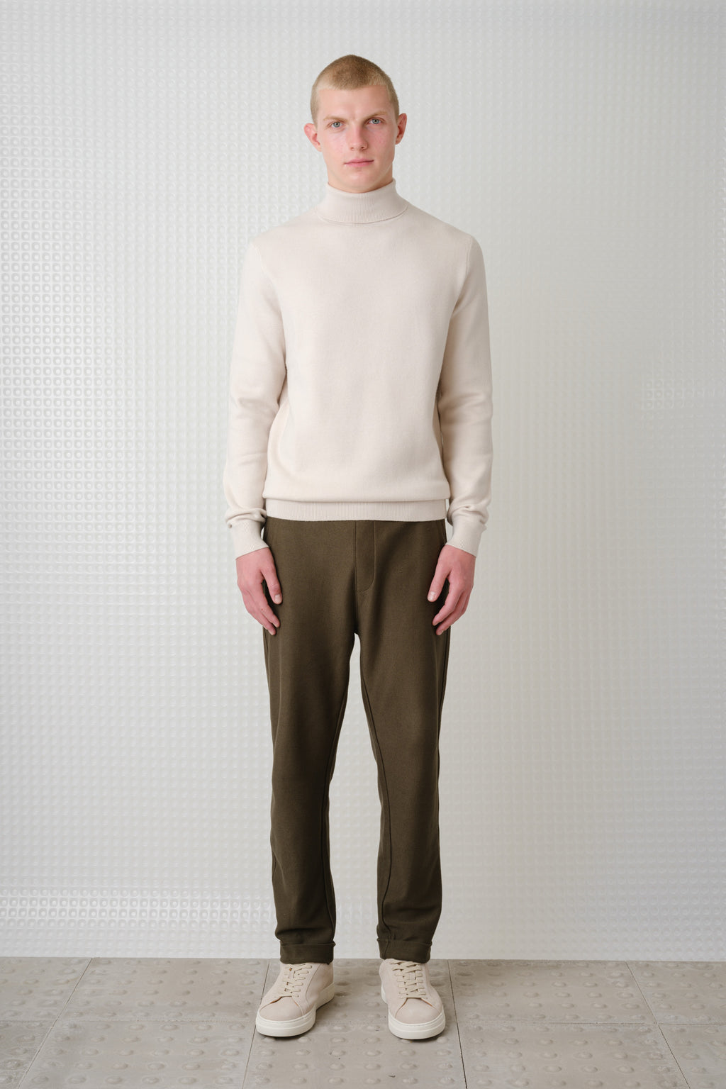 Maltro - Roll Neck Knit - Stone