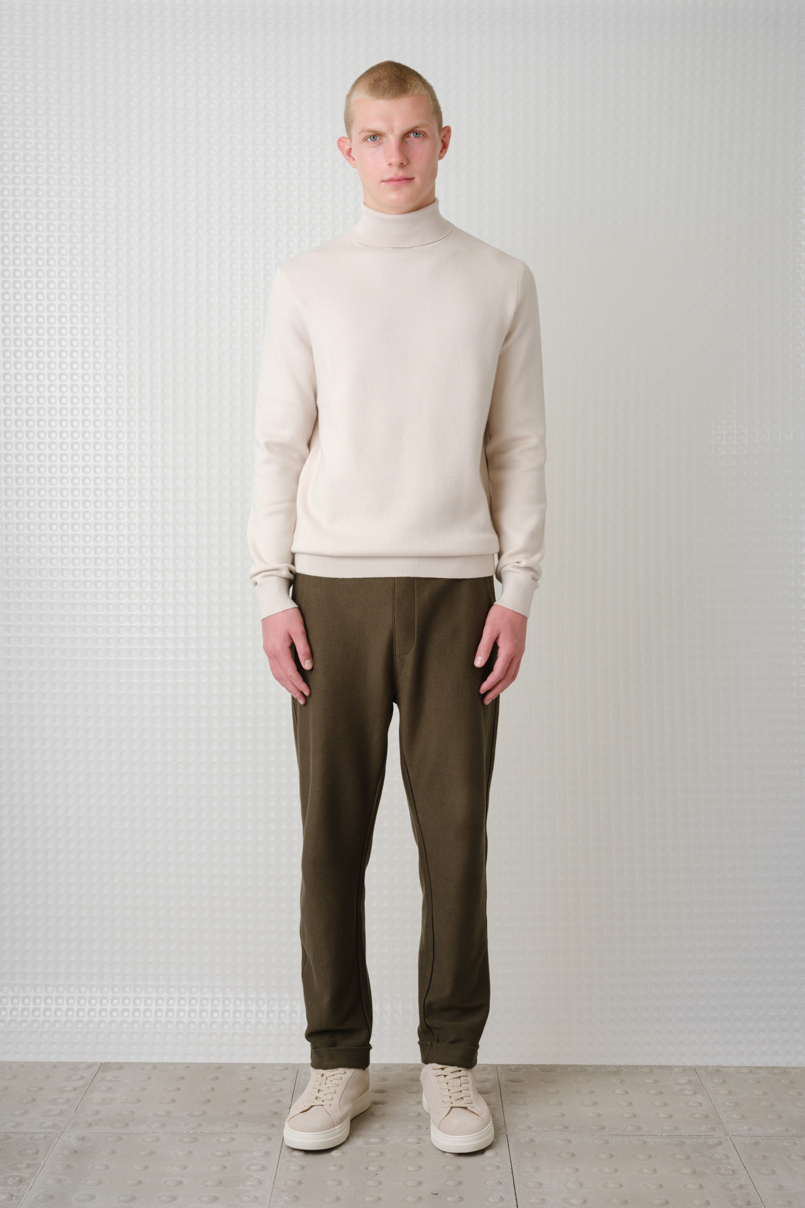 Maltro - Roll Neck Knit - Stone