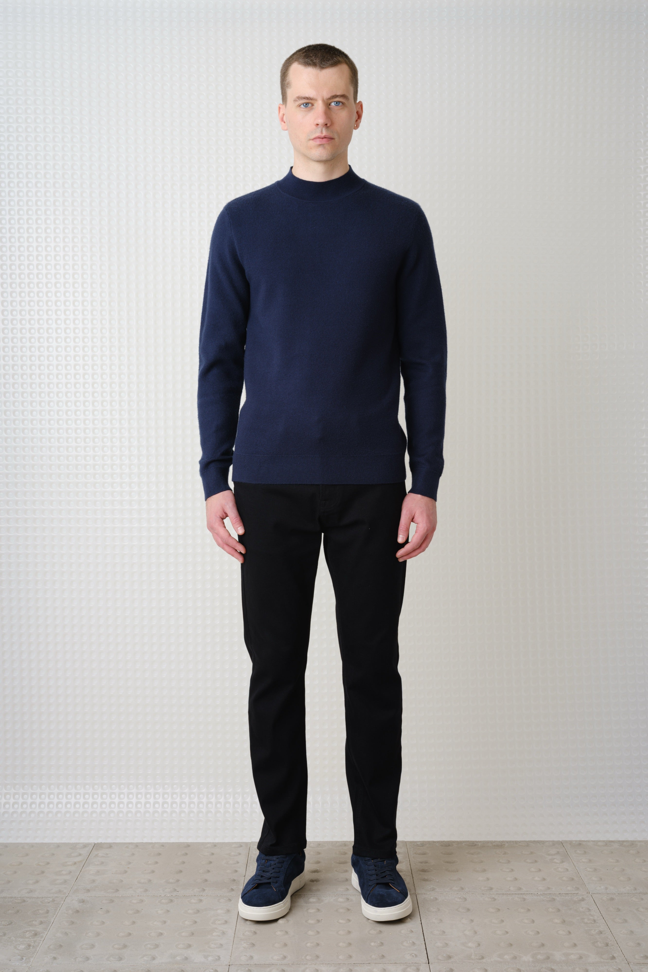 Maltro - Turtle Neck Knit - Navy