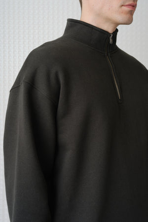 Miller - Brush Back Quarter-Zip - Dark Olive