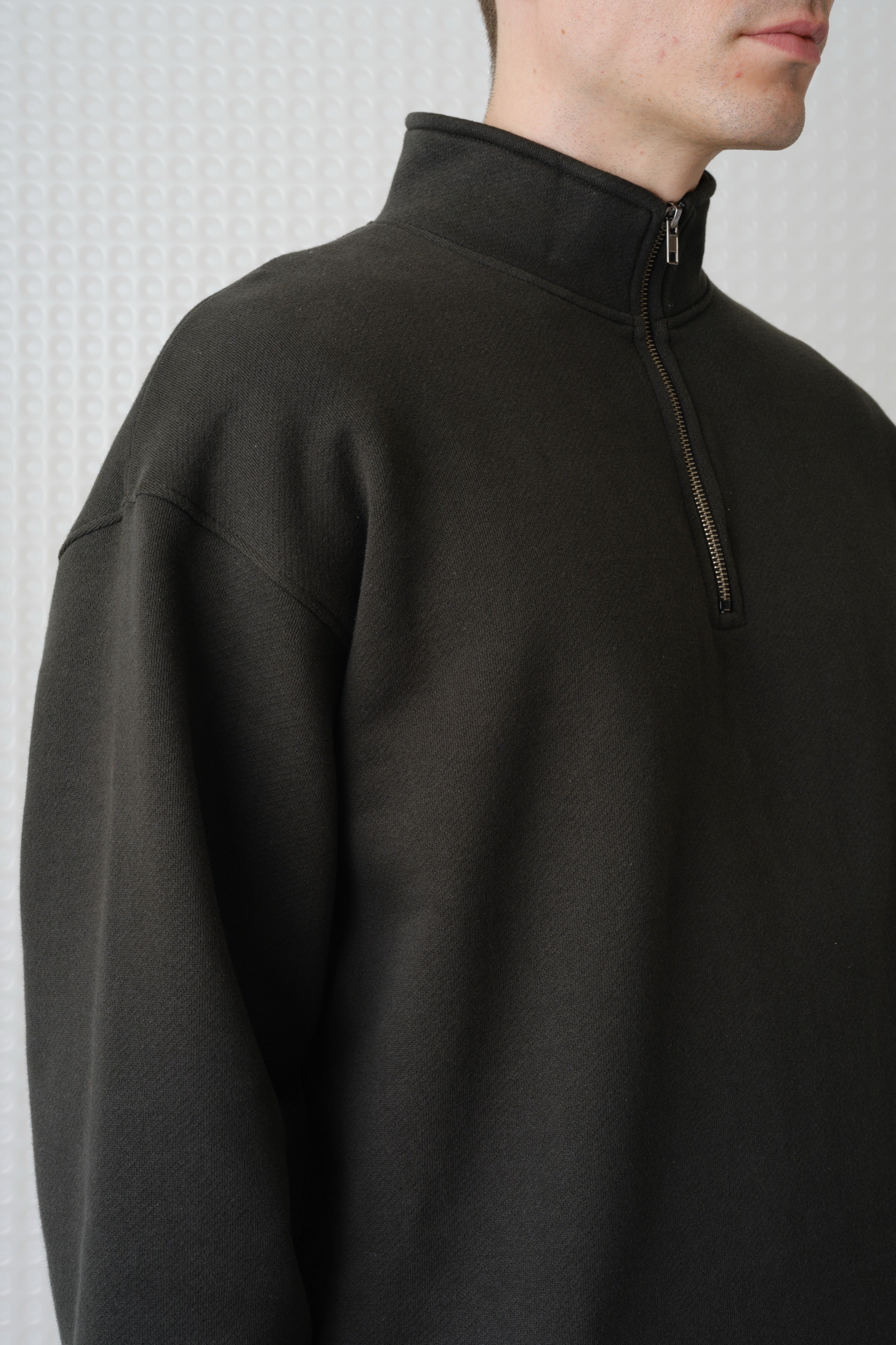 Miller - Brush Back Quarter-Zip - Dark Olive