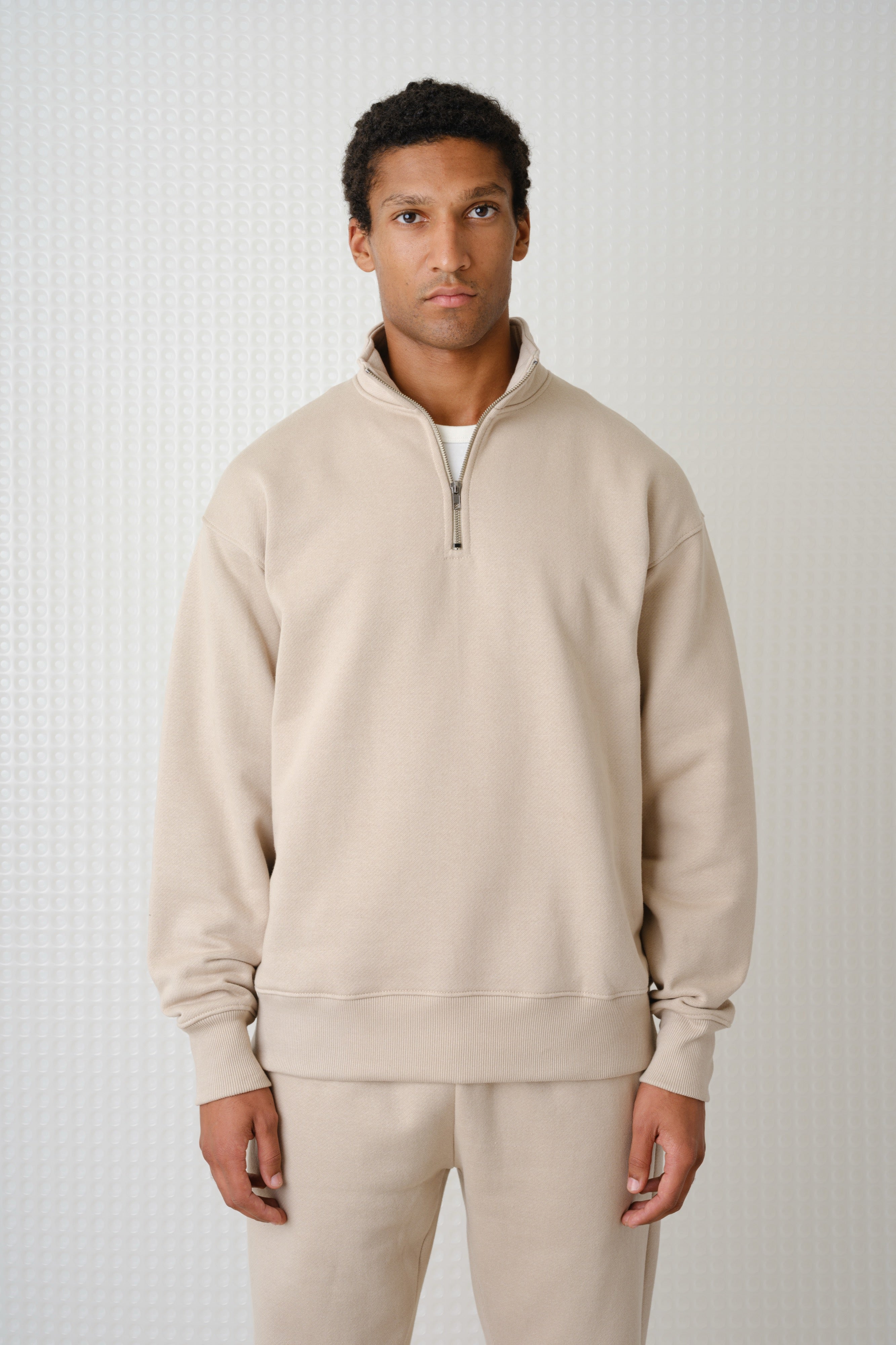 Miller - Brush Back Quarter-Zip - Putty