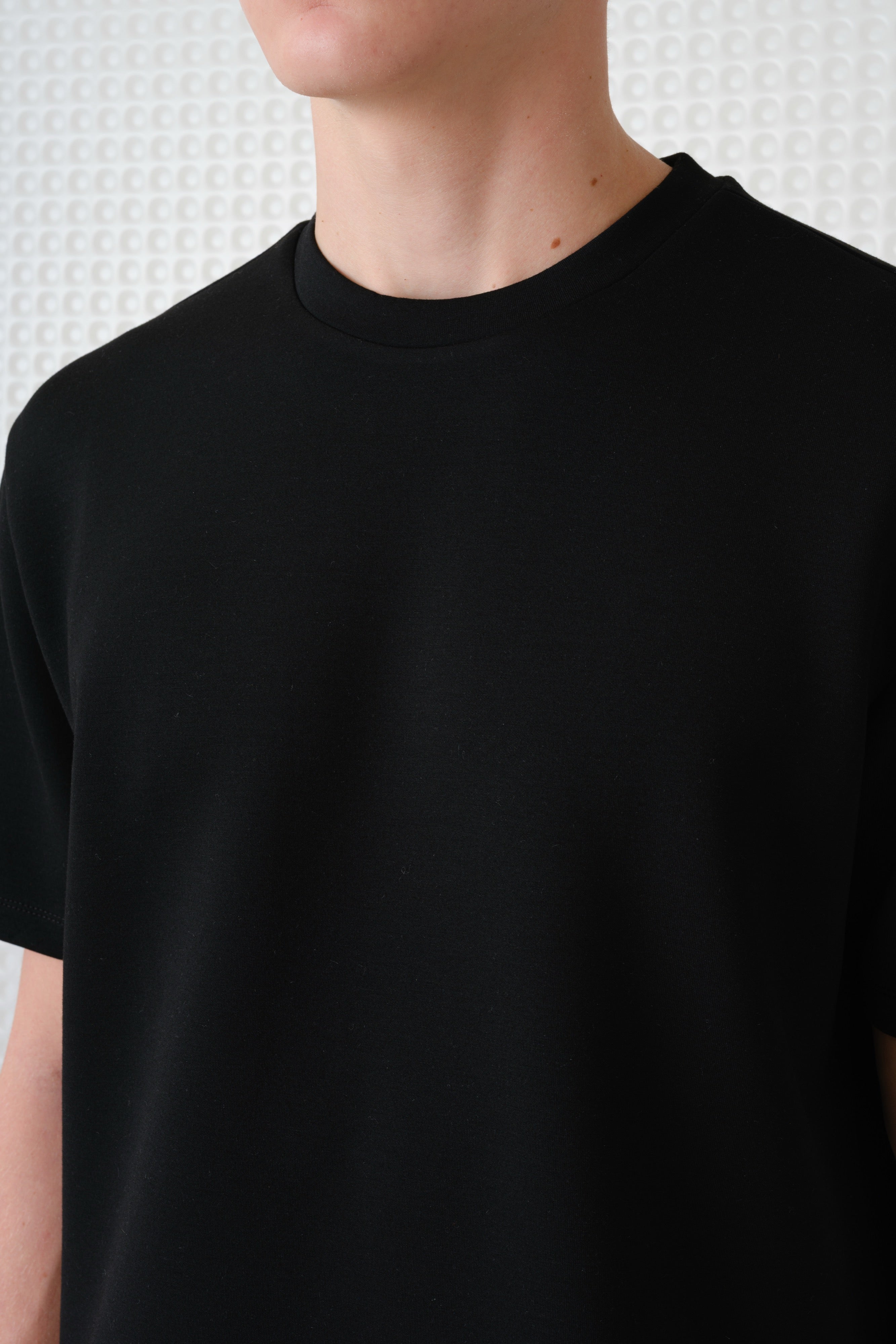 Odin - Bonded Jersey Oversized T-Shirt - Black