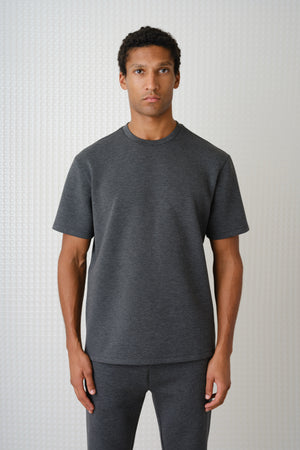 Odin - Bonded Jersey Oversized T-Shirt - Grey