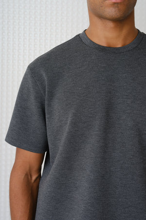Odin - Bonded Jersey Oversized T-Shirt - Grey