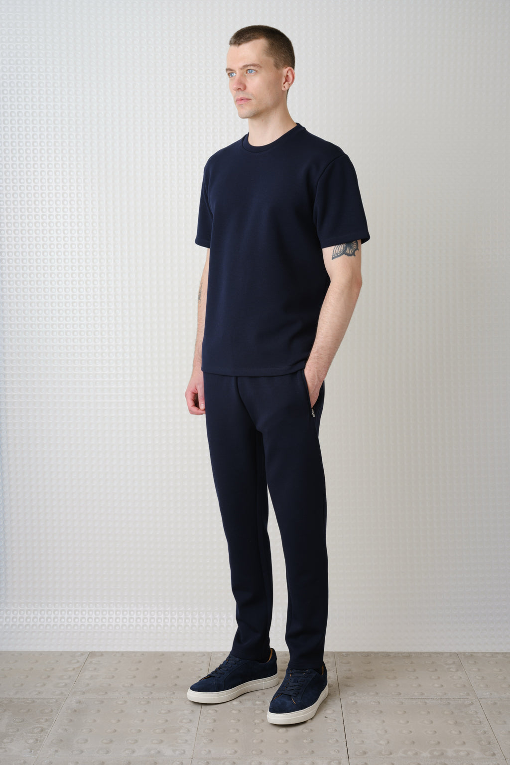 Odin - Bonded Jersey Oversized T-Shirt - Navy