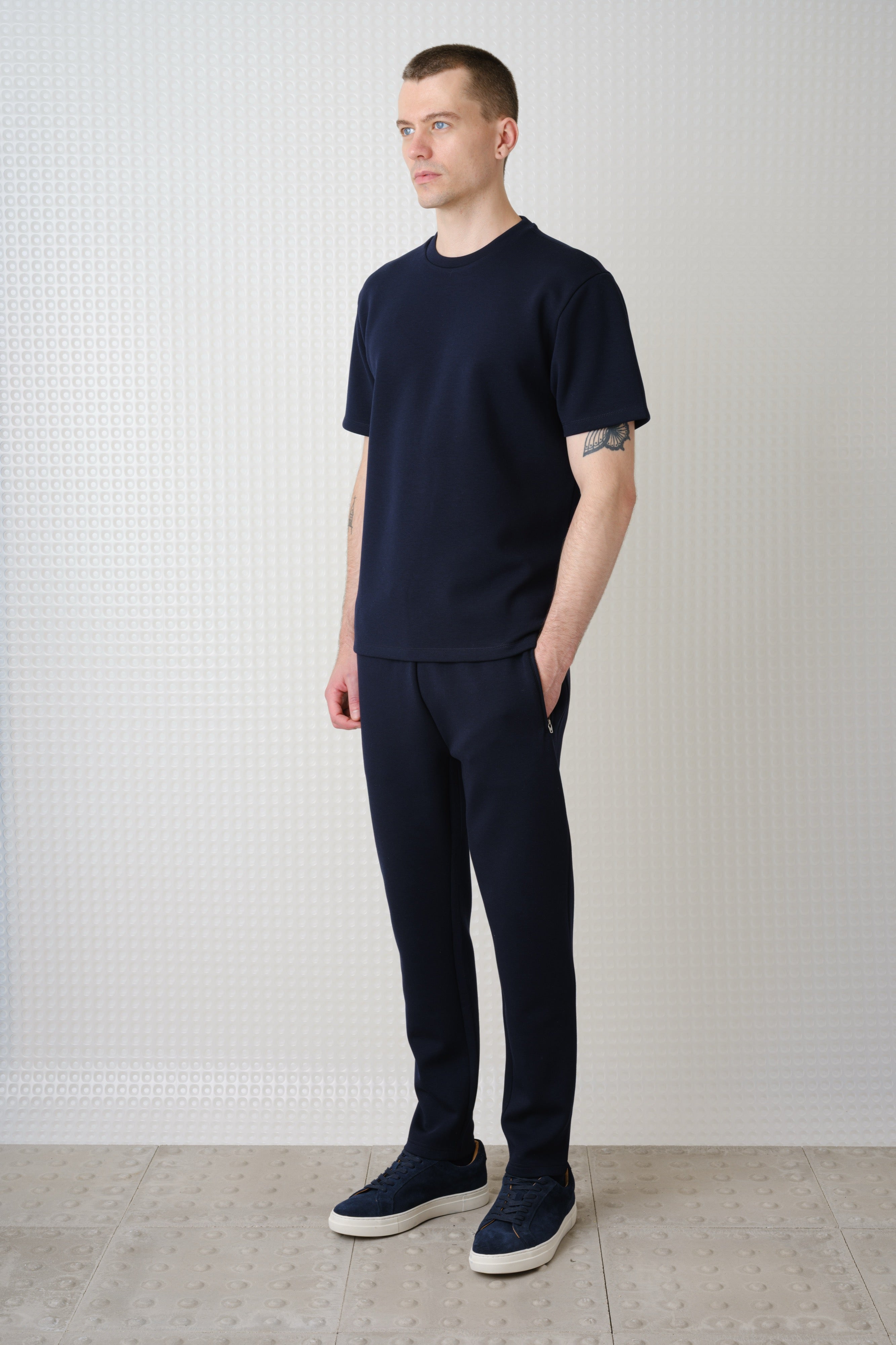 Odin - Bonded Jersey Oversized T-Shirt - Navy