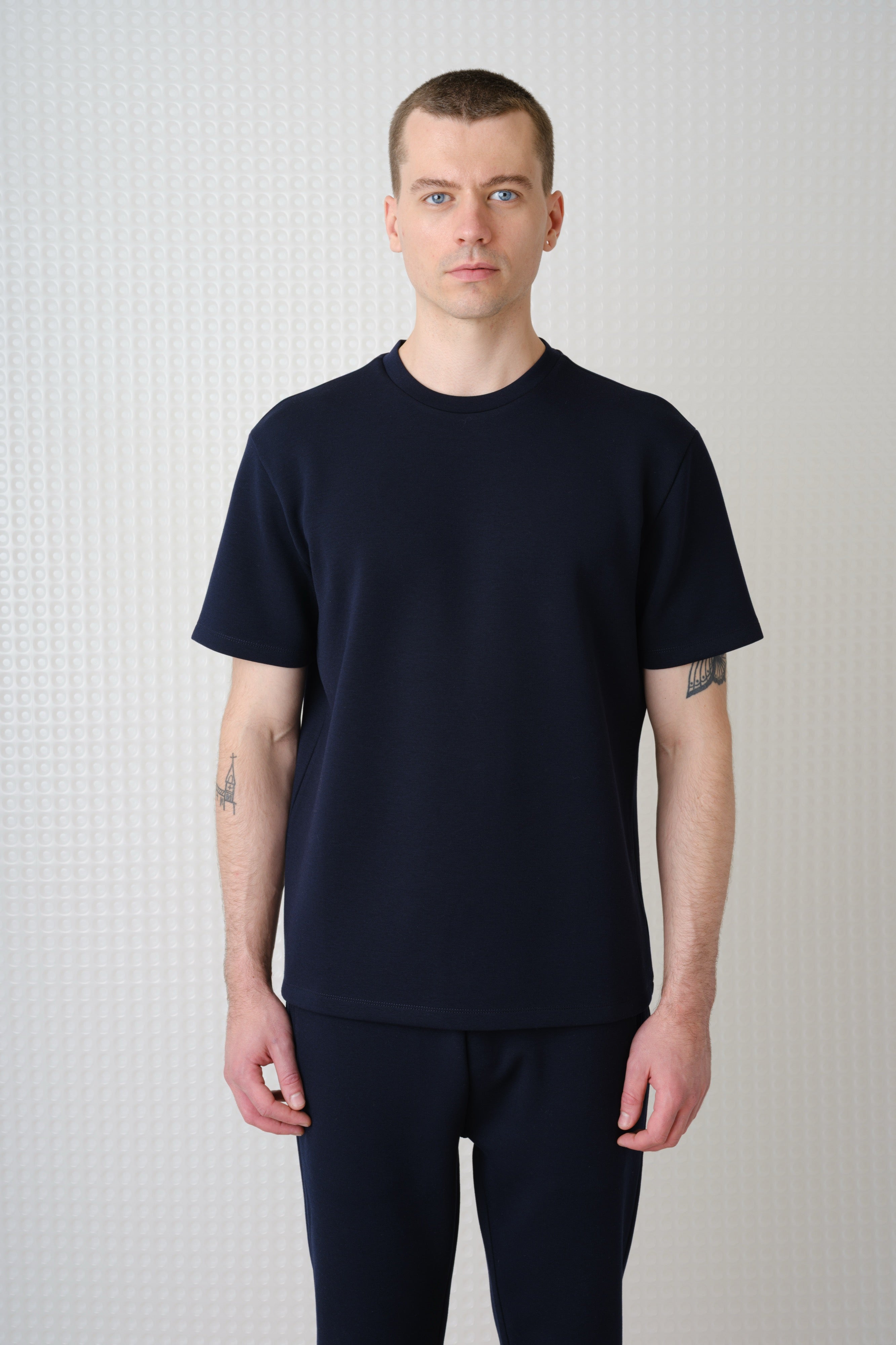 Odin - Bonded Jersey Oversized T-Shirt - Navy
