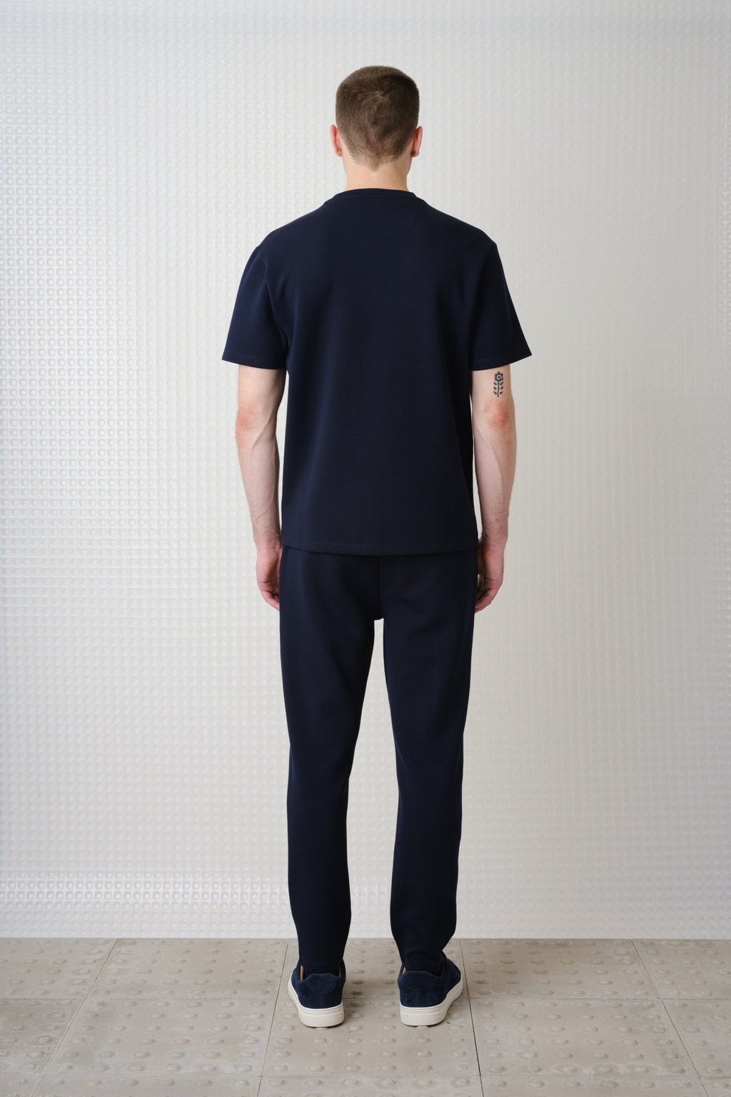Odin - Bonded Jersey Oversized T-Shirt - Navy