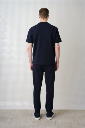 Odin - Bonded Jersey Oversized T-Shirt - Navy