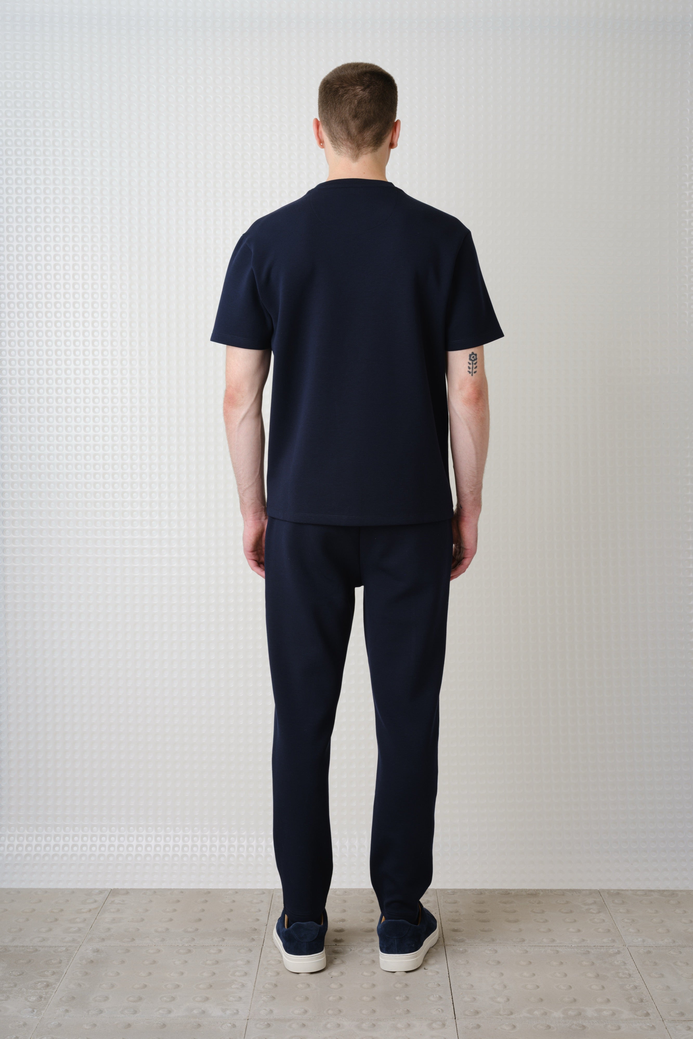 Odin - Bonded Jersey Oversized T-Shirt - Navy