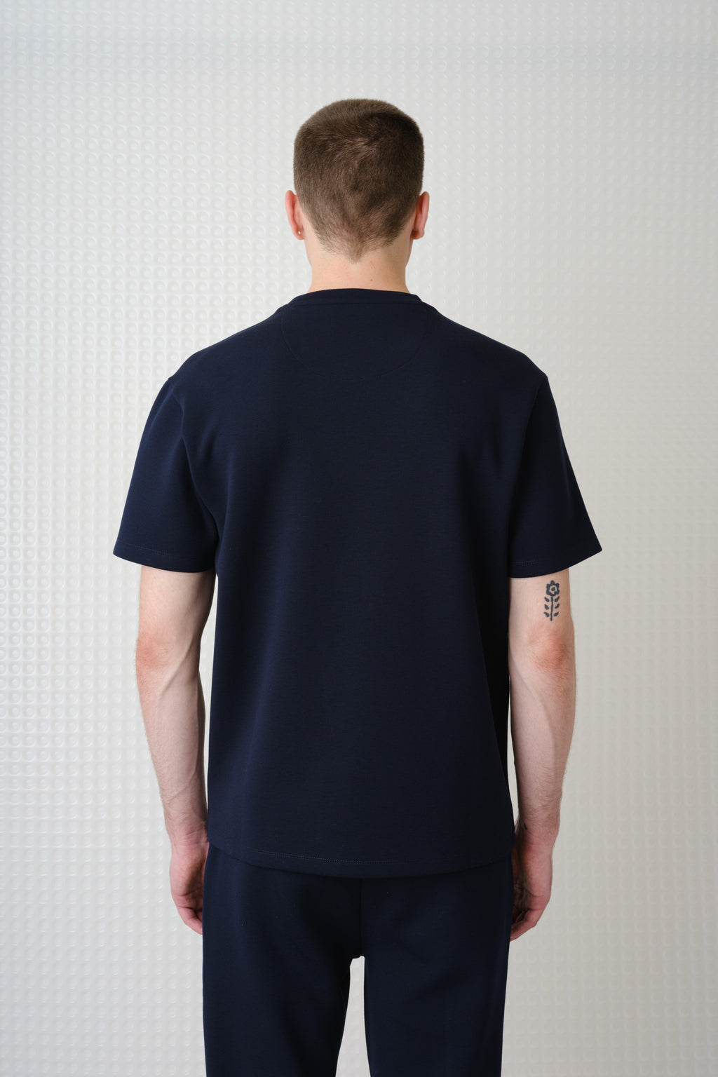 Odin - Bonded Jersey Oversized T-Shirt - Navy