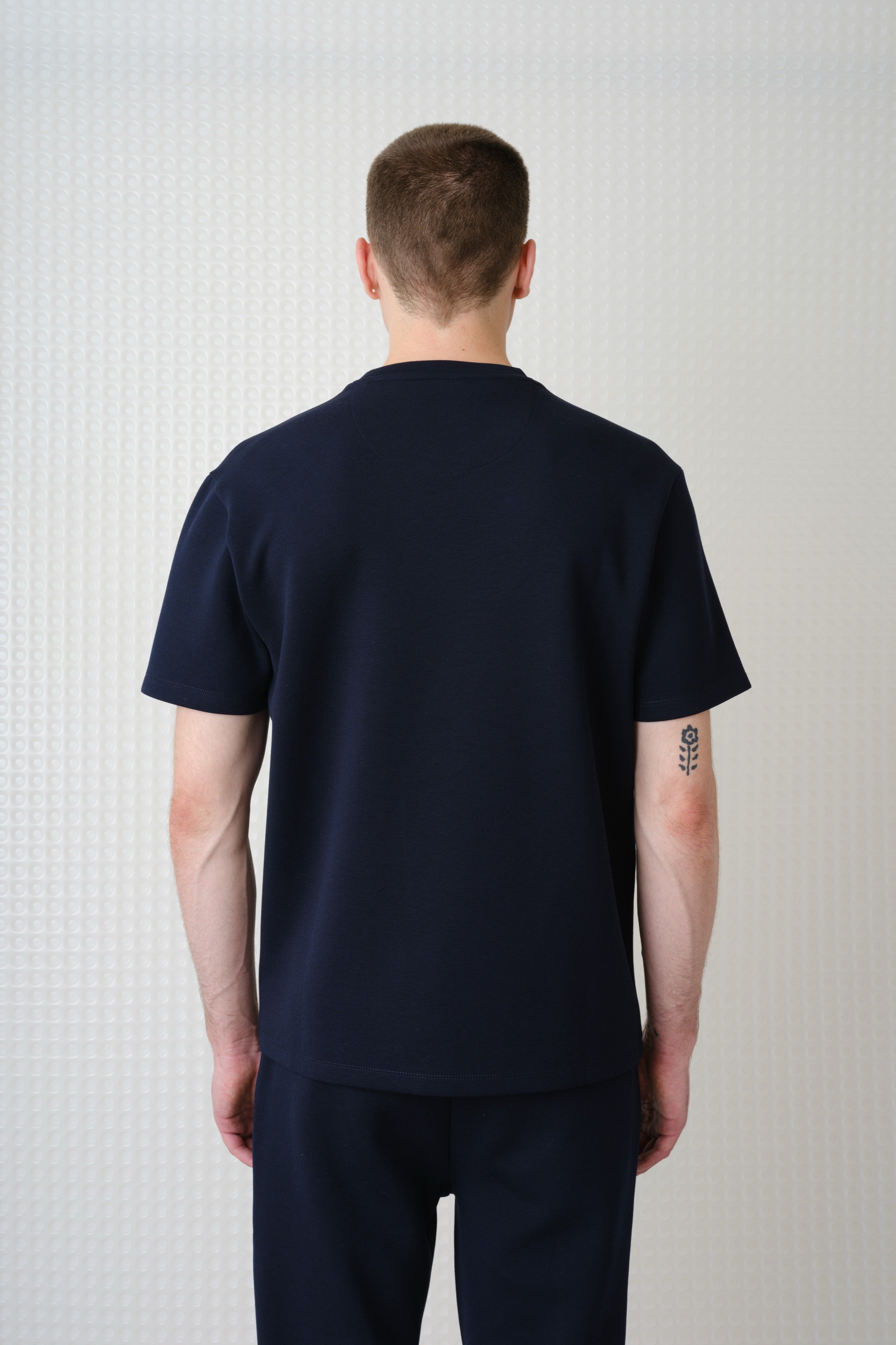 Odin - Bonded Jersey Oversized T-Shirt - Navy