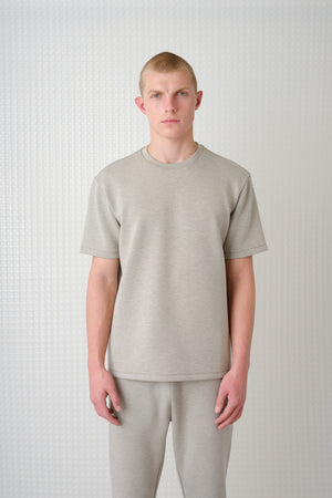 Odin - Bonded Jersey Oversized T-Shirt - Stone