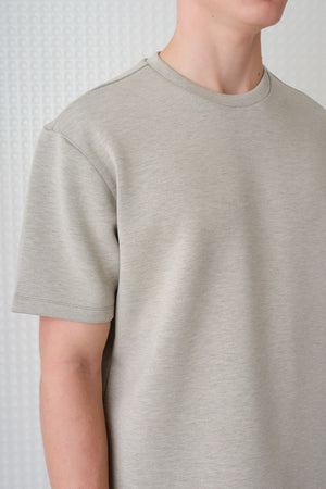 Odin - Bonded Jersey Oversized T-Shirt - Stone