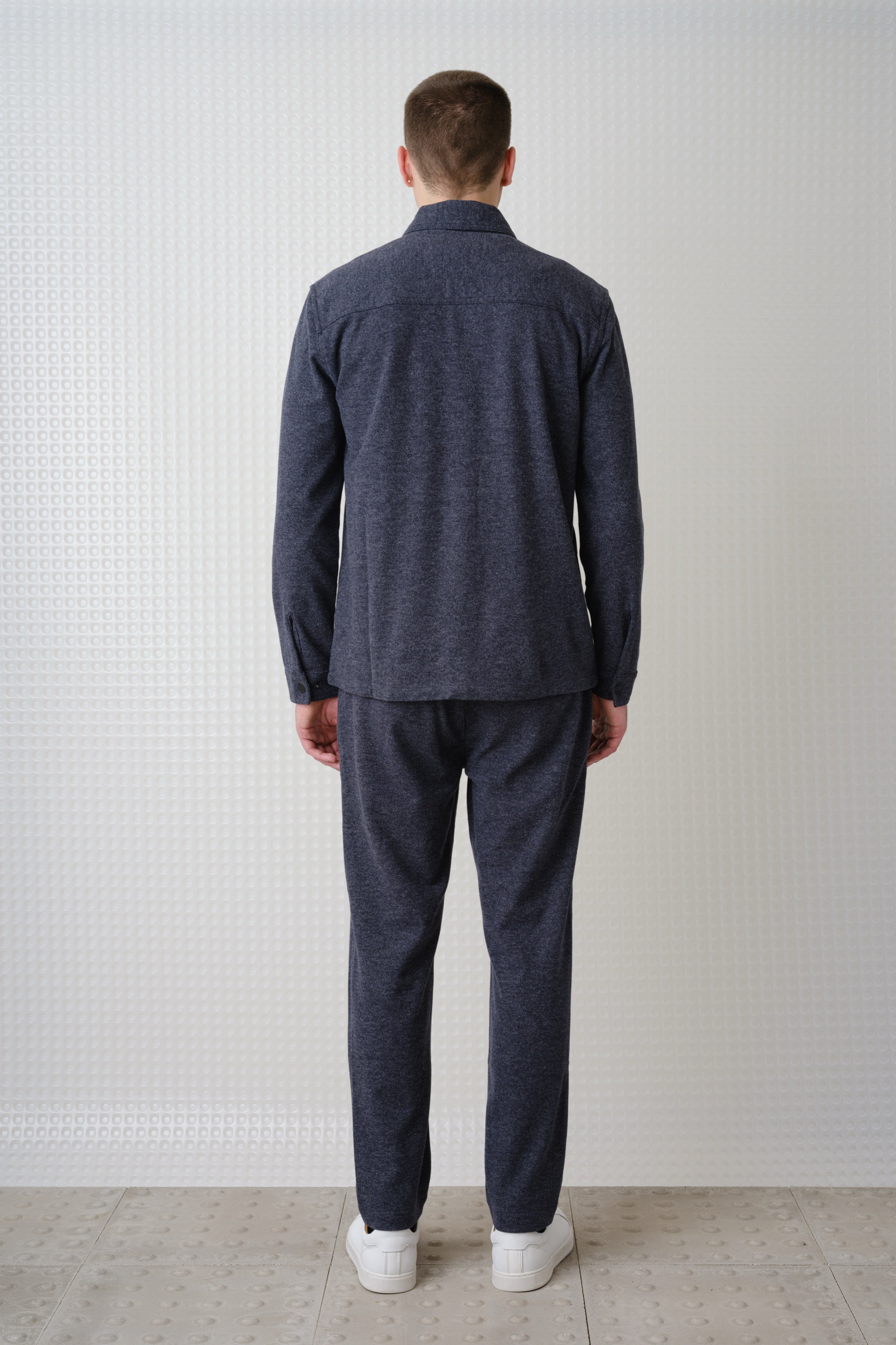 Ryan - Herringbone Jersey Trouser - Charcoal