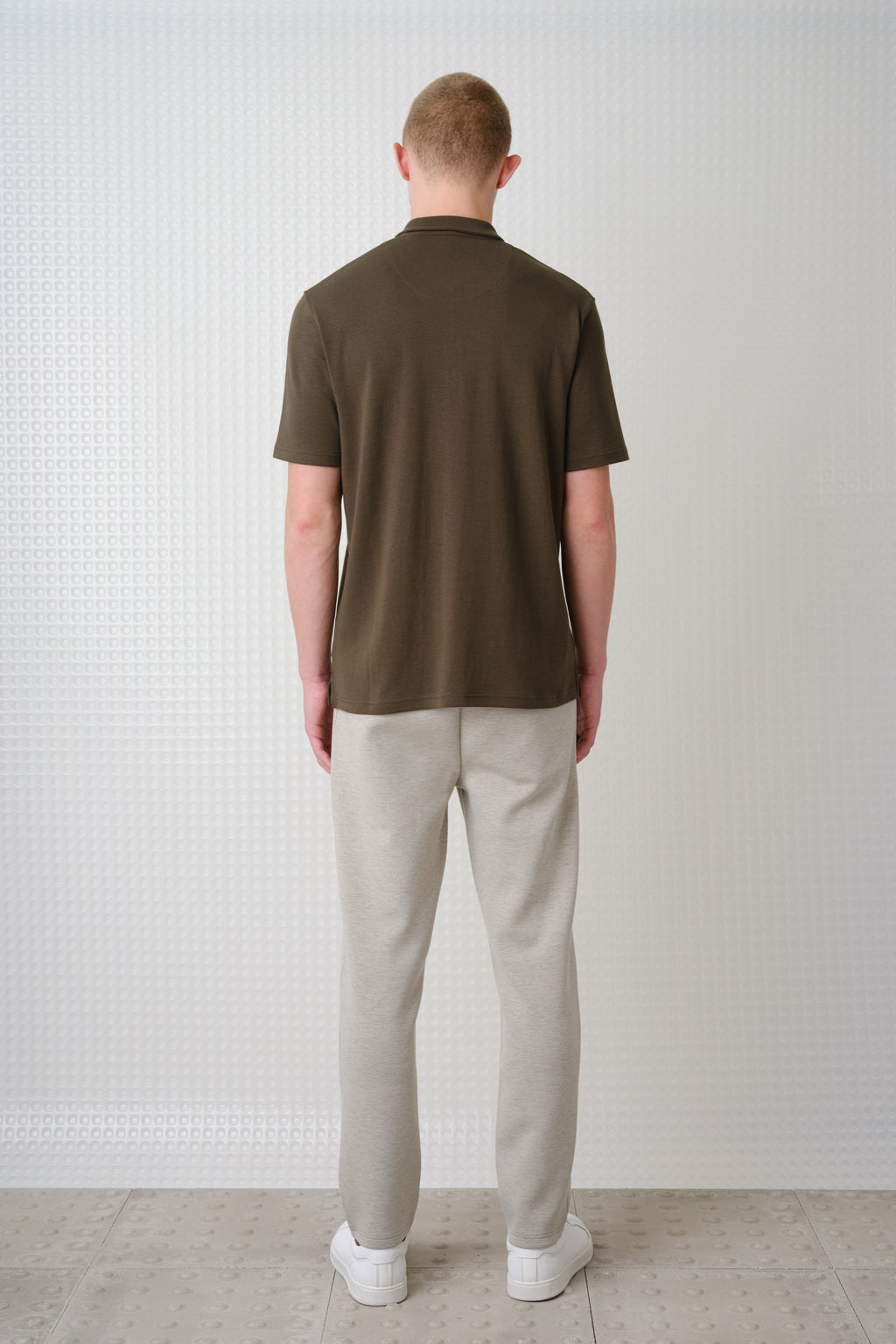 Saint - 260GSM Interlock Zip Polo - Olive