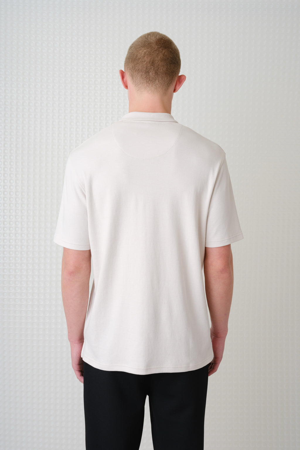Saint - 260GSM Interlock Zip Polo - Stone
