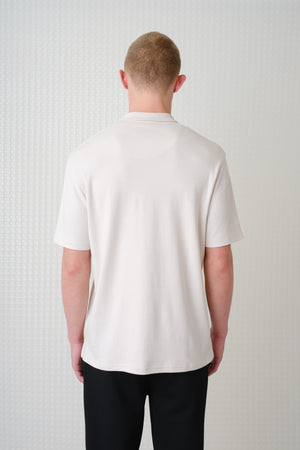 Saint - Interlock Zip Polo - Stone