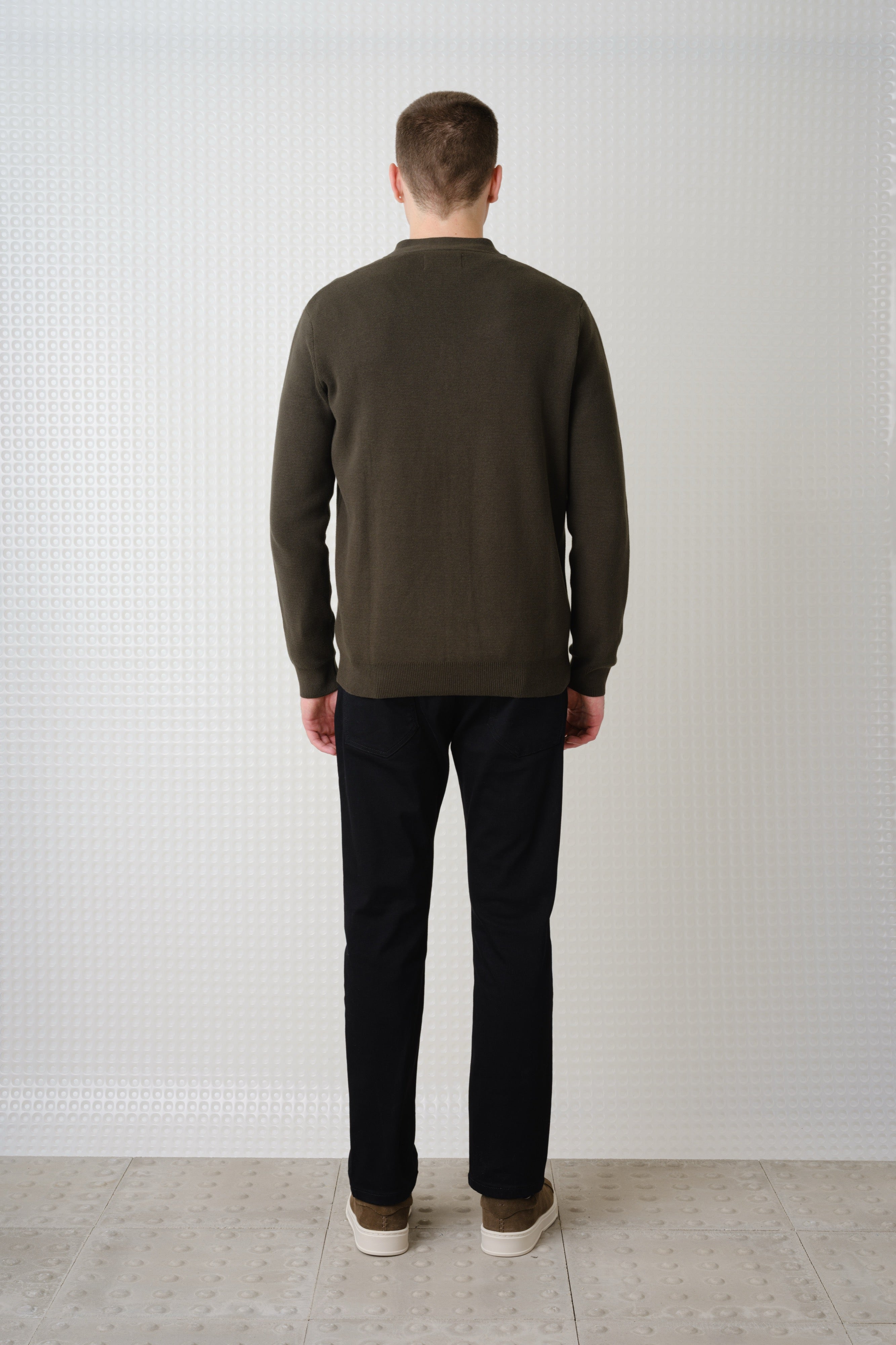 Skall - High Break Cardigan - Dark Olive