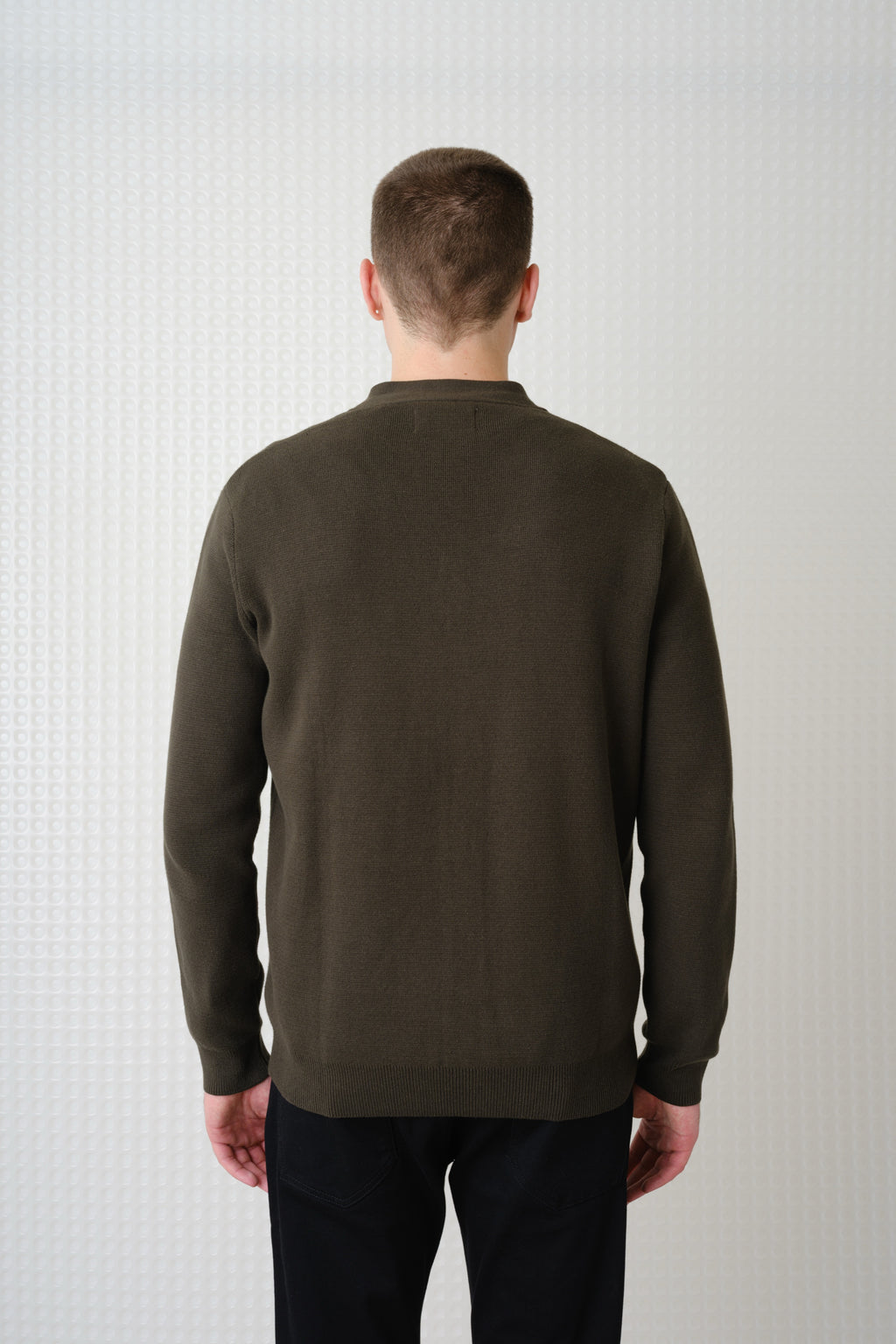 Skall - High Break Cardigan - Dark Olive