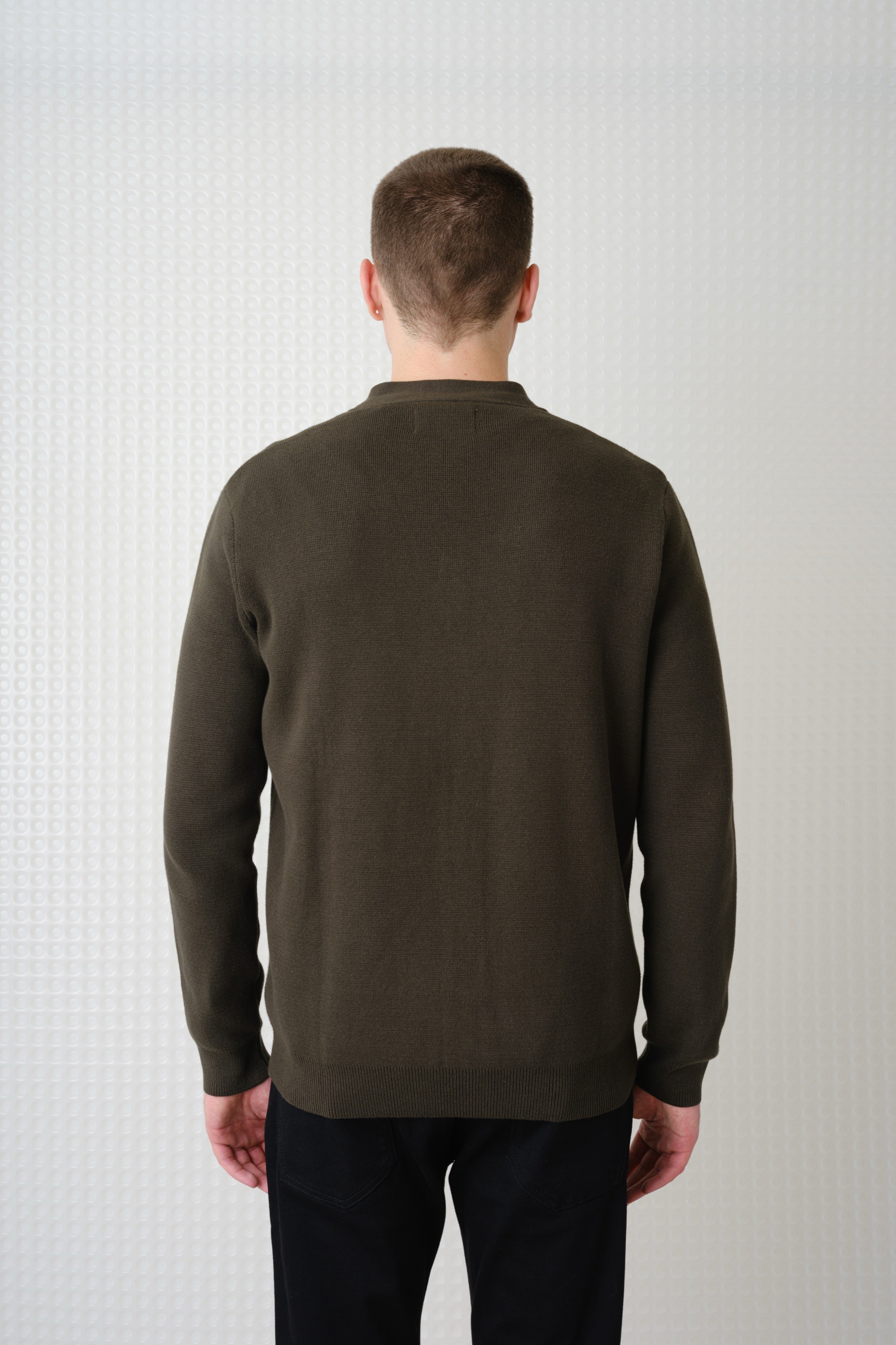 Skall - High Break Cardigan - Dark Olive