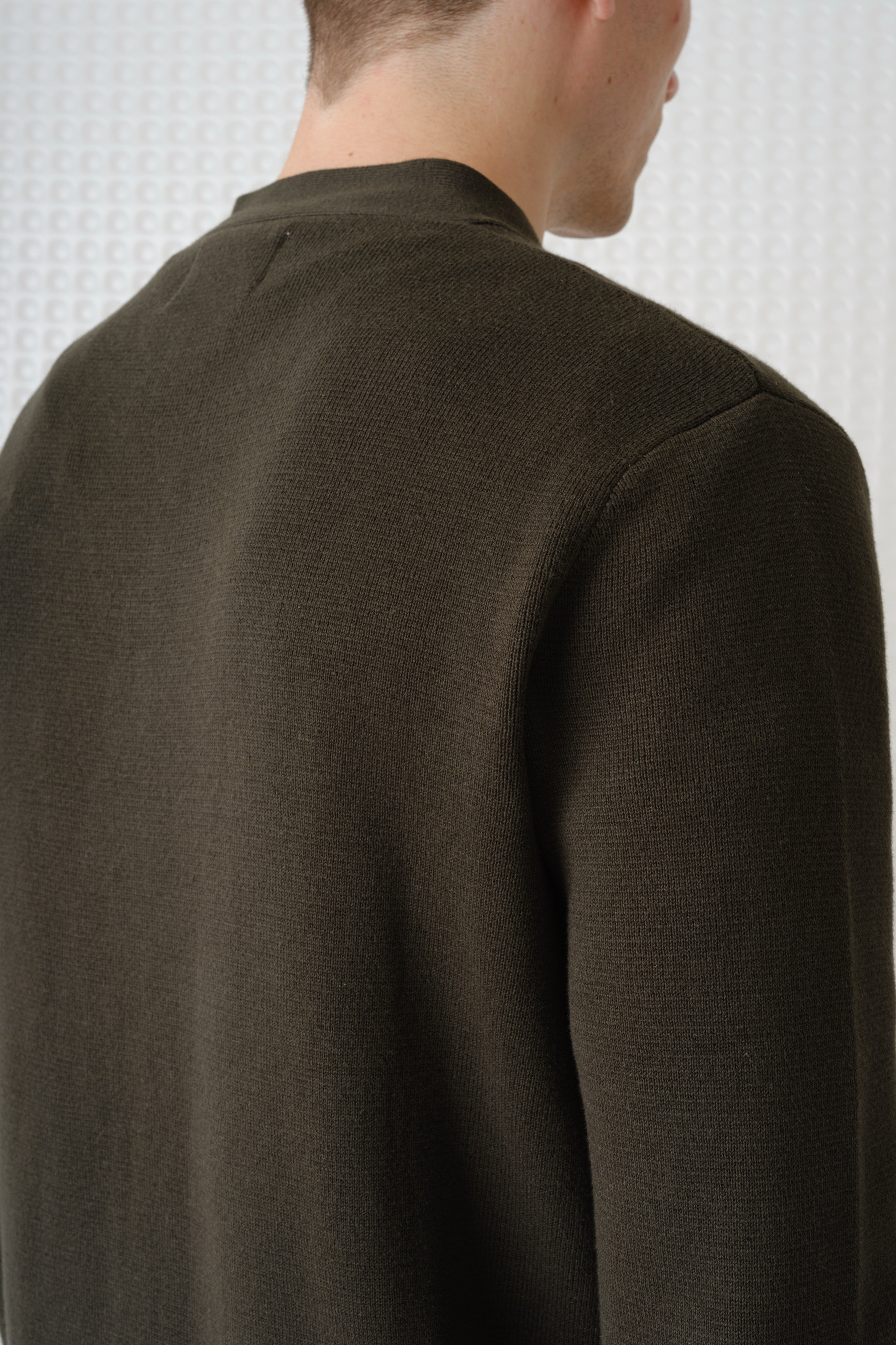 Skall - High Break Cardigan - Dark Olive