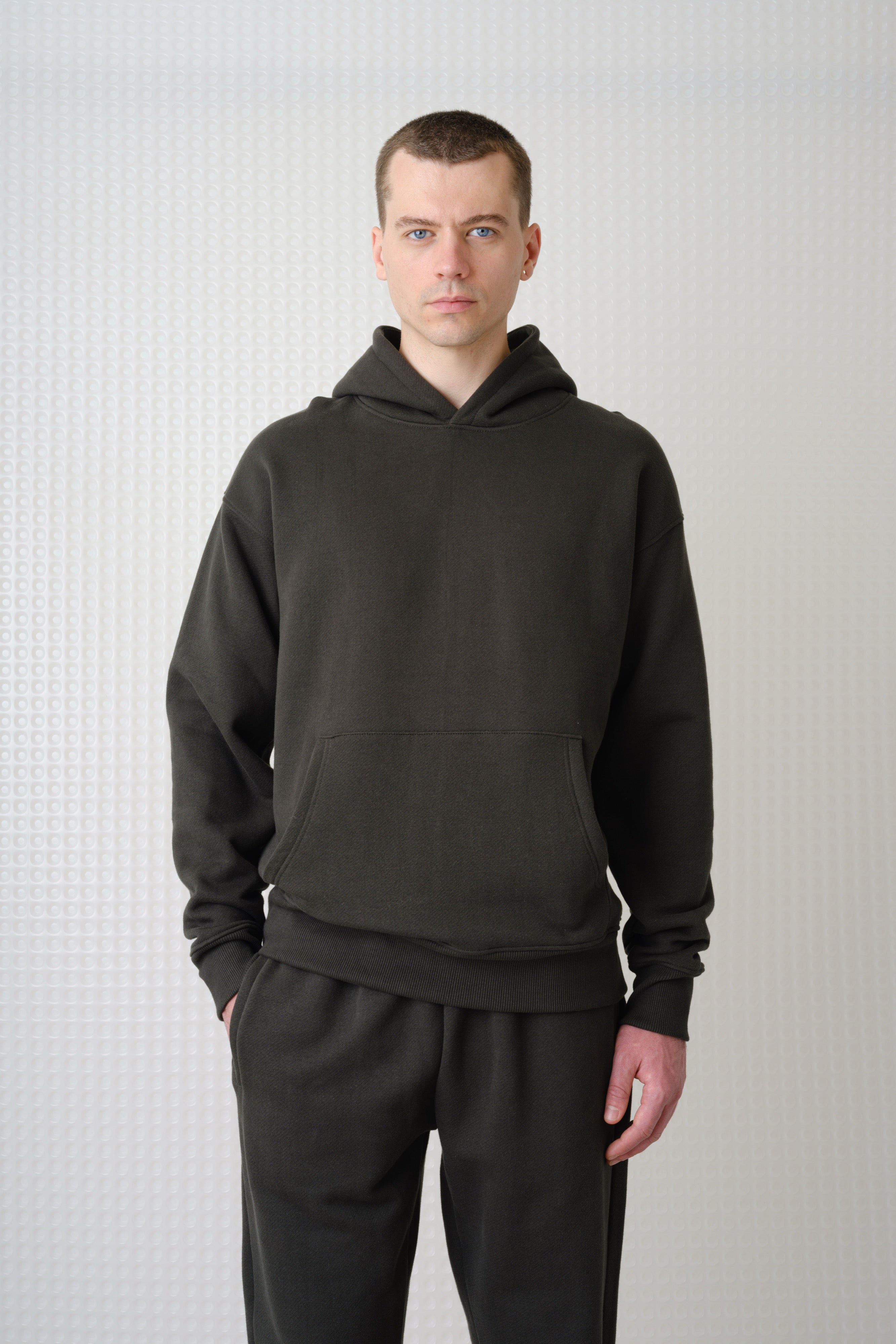Swansen - 450GSM Brush Back Hoodie - Dark Olive