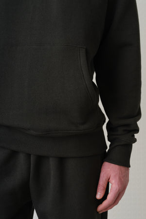 Swansen - 450GSM Brush Back Hoodie - Dark Olive