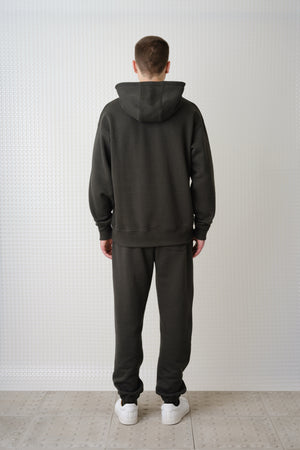 Swansen - 450GSM Brush Back Hoodie - Dark Olive
