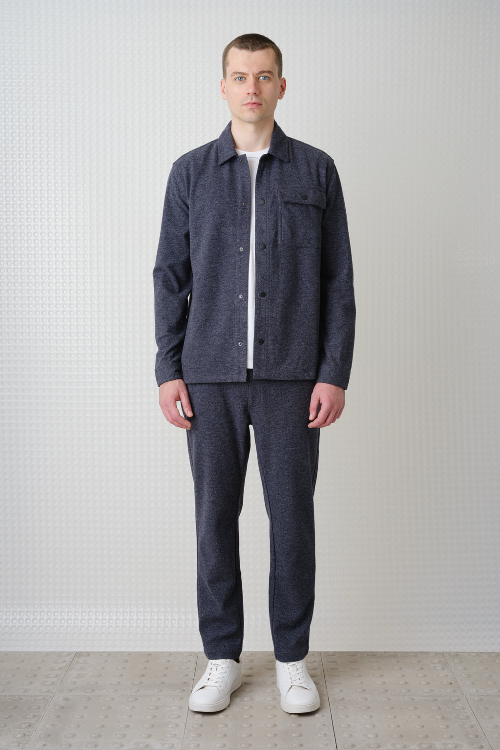 Trail - Herringbone Jersey Shirt - Charcoal