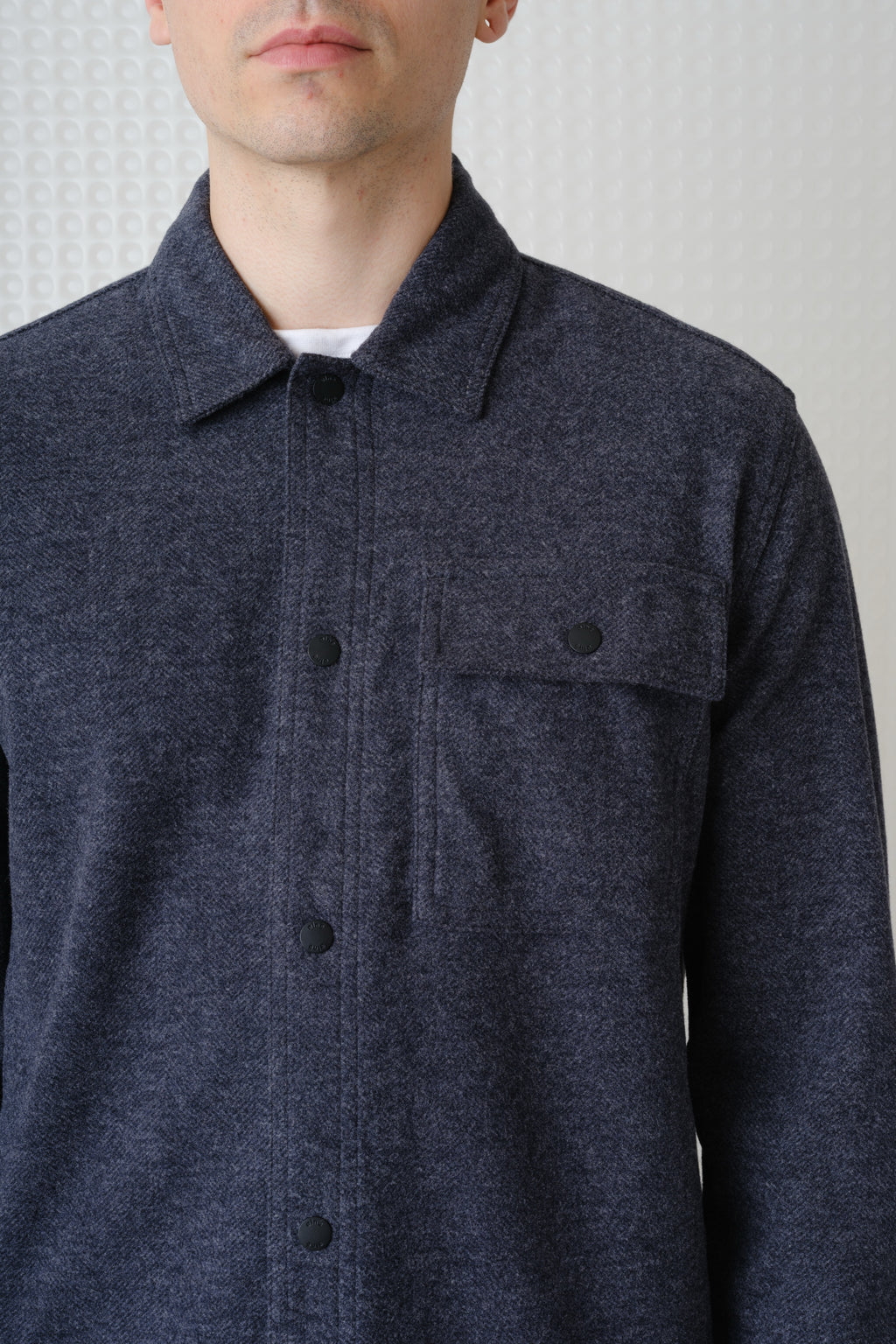 Trail - Herringbone Jersey Shirt - Charcoal
