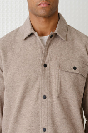 Trail - Herringbone Jersey Shirt - Mushroom