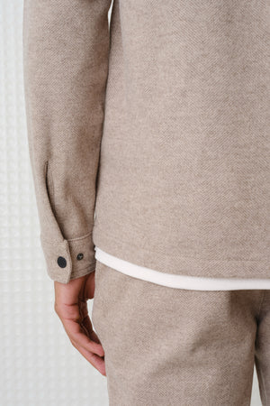 Trail - Herringbone Jersey Shirt - Mushroom