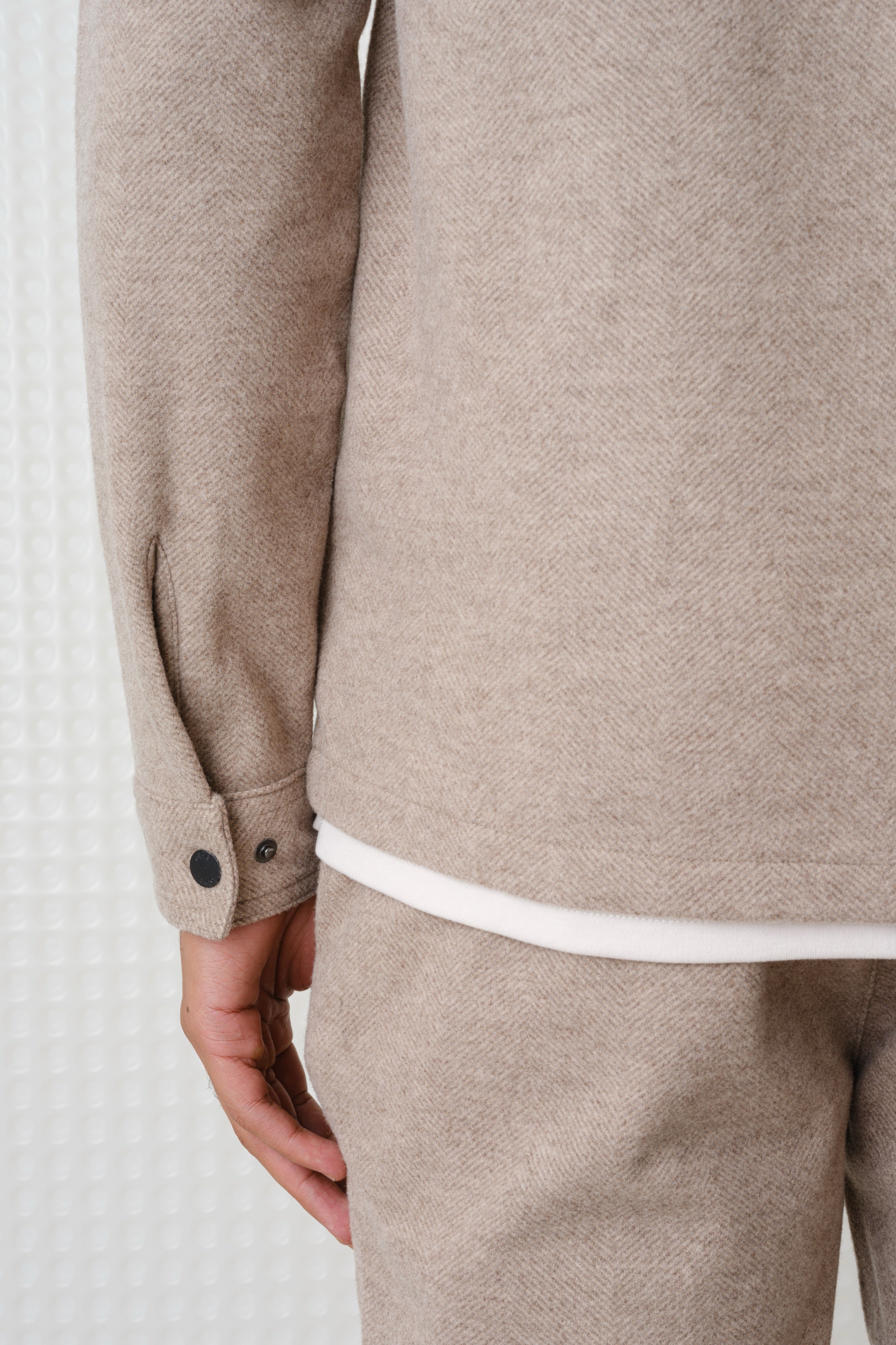 Trail - Herringbone Jersey Shirt - Mushroom