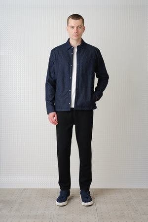 Williams - Sherpa Lined Overshirt - Dark Denim