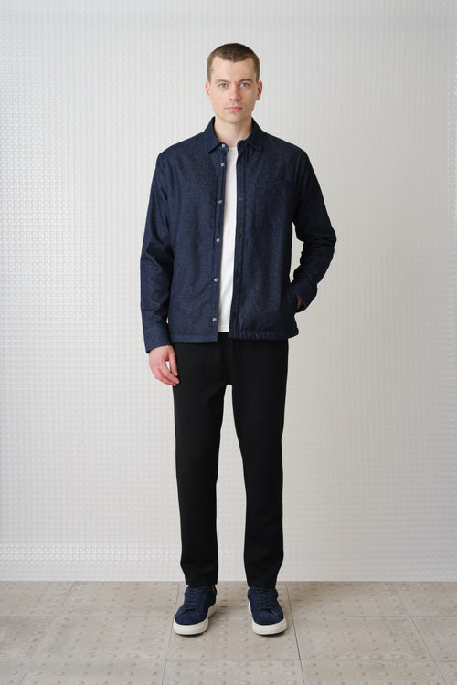 Williams - Sherpa Lined Overshirt - Dark Denim