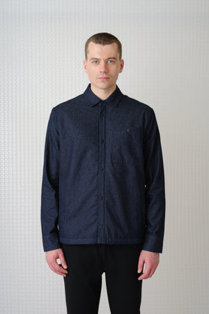 Williams - Sherpa Lined Overshirt - Dark Denim