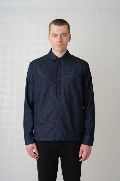 Williams - Sherpa Lined Overshirt - Dark Denim