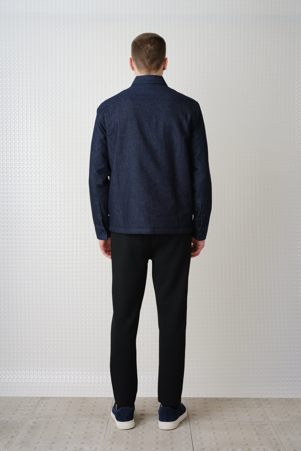 Williams - Sherpa Lined Overshirt - Dark Denim