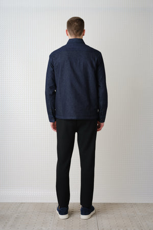 Williams - Sherpa Lined Overshirt - Dark Denim