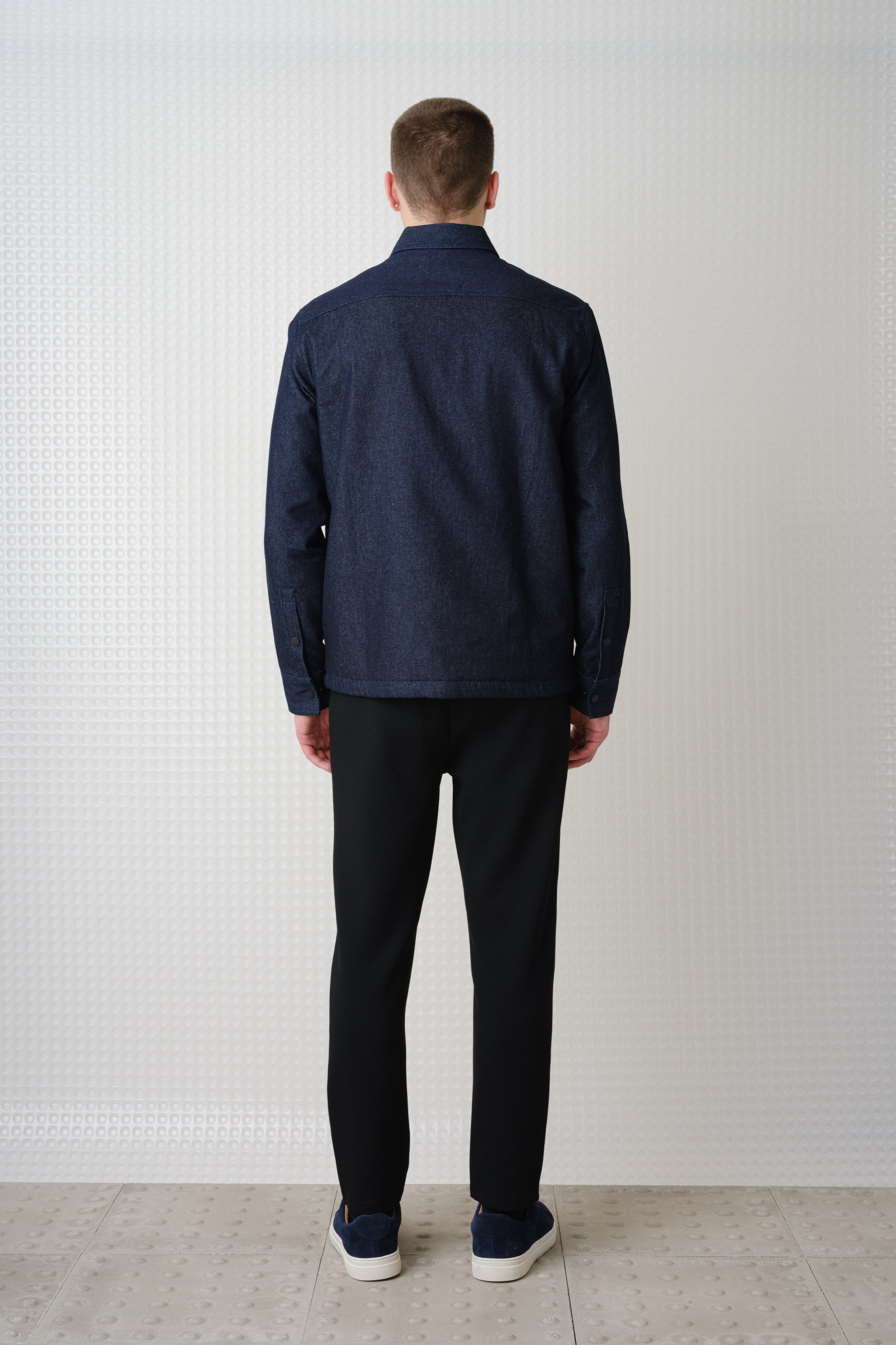 Williams - Sherpa Lined Overshirt - Dark Denim