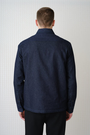 Williams - Sherpa Lined Overshirt - Dark Denim